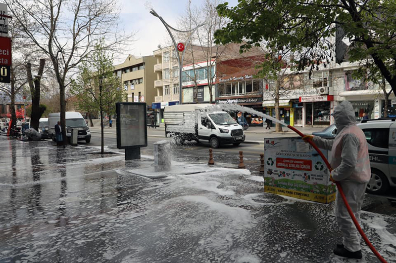 Erzincan'da dezenfekte çalışmaları sürüyor