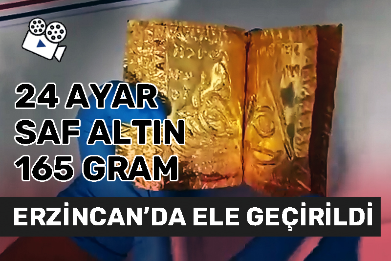 Erzincan'da altın sayfalı kitap ele geçirildi