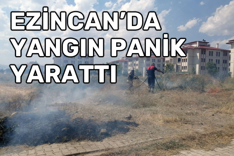 Erzincan'da yangın panik yarattı